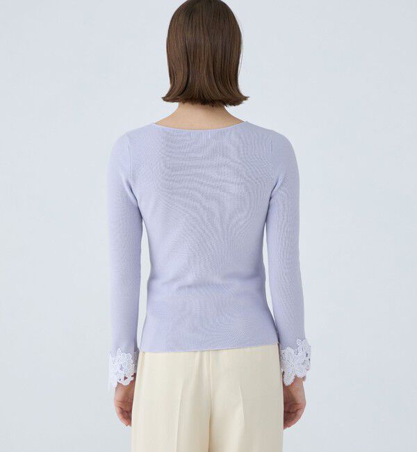 Ballsey「レーステープコンビ ボートネックプルオーバー」|ニット・セーター|