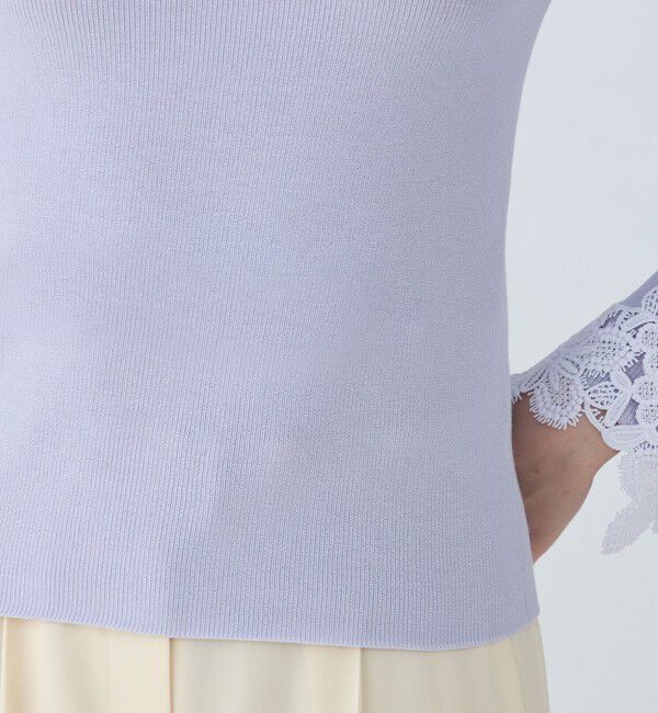 Ballsey「レーステープコンビ ボートネックプルオーバー」|ニット・セーター|