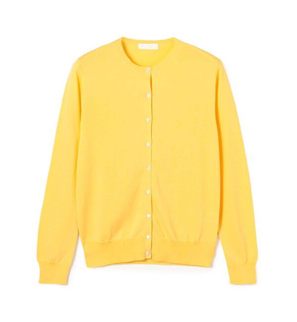 Ballsey「ハイゲージコットン クルーネックカーディガン」|カーディガン|21 イエロー