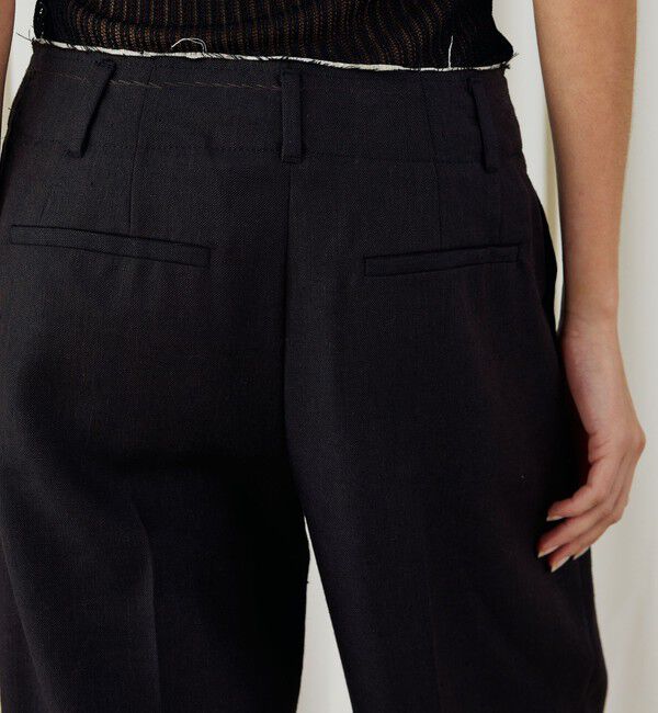 DES PRES「モヘヤウールリネン ローウエストパンツ」|スラックス|