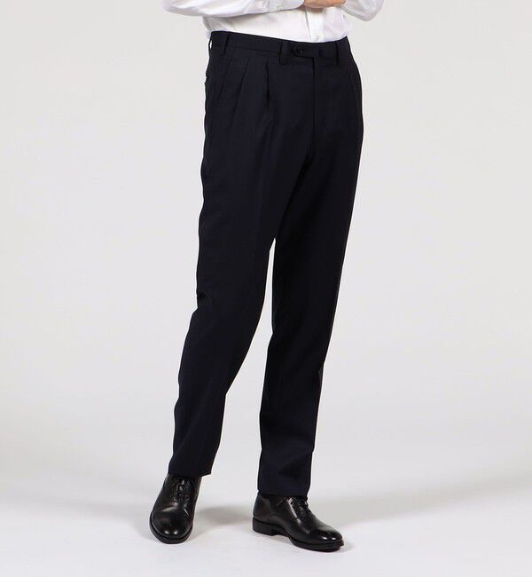 TOMORROWLAND MENS「ウールツイル 2プリーツスリムスラックス HORIZON TWILL E.Zegna」|スラックス|