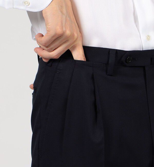 TOMORROWLAND MENS「ウールツイル 2プリーツスリムスラックス HORIZON TWILL E.Zegna」|スラックス|