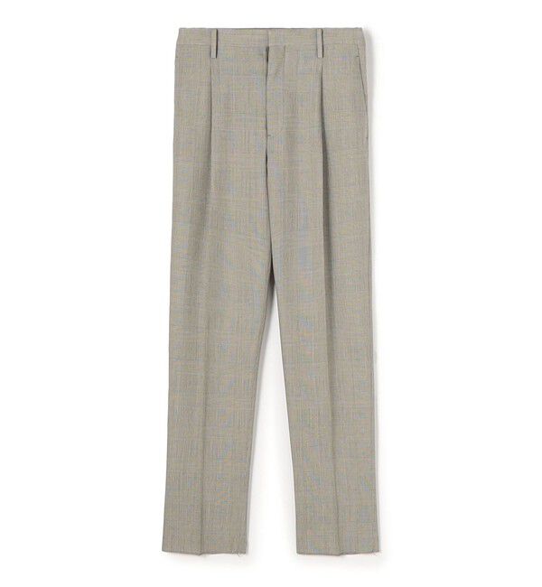 TOMORROWLAND MENS「ウールシルク 1プリーツ テーパードスラックス」|スラックス|18 グレー系