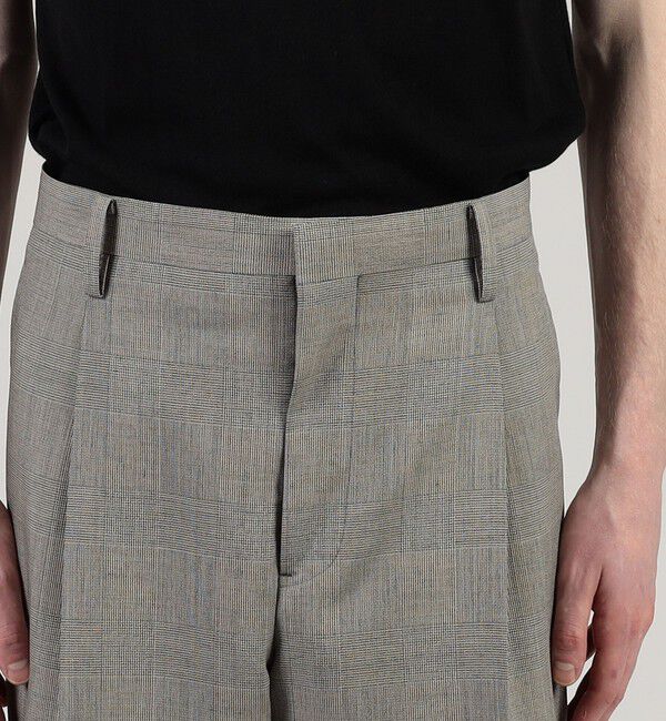TOMORROWLAND MENS「ウールシルク 1プリーツ テーパードスラックス」|スラックス|