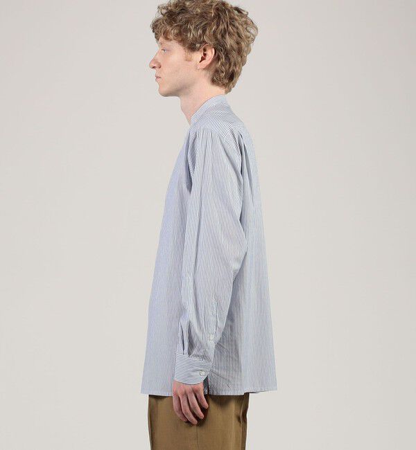 TOMORROWLAND MENS「コットンシルク バンドカラー ロングスリーブシャツ」|シャツ・ブラウス|