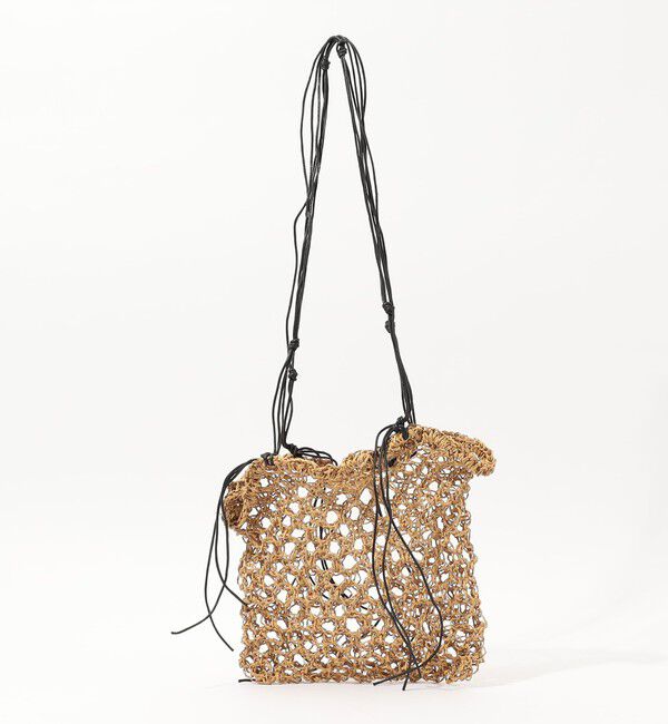 TOMORROWLAND GOODS「MANY RHIZOME RYE NET ショルダーバッグ」|かごバッグ|