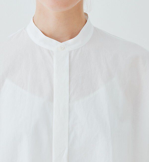 GALERIE VIE「コットンタイプライター スタンドネック ボックスシャツ」|シャツ・ブラウス|