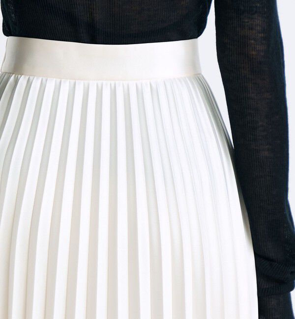 Edition「エンボスサテン プリーツスカート」|スカート|
