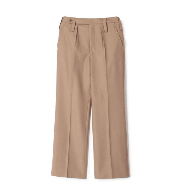 TOMORROWLAND BUYING WEAR「Tangent Patt TAN25&deg; British Barrack Trousers ウール 1プリーツ ストレートパンツ 」|スラックス|45 キャメル
