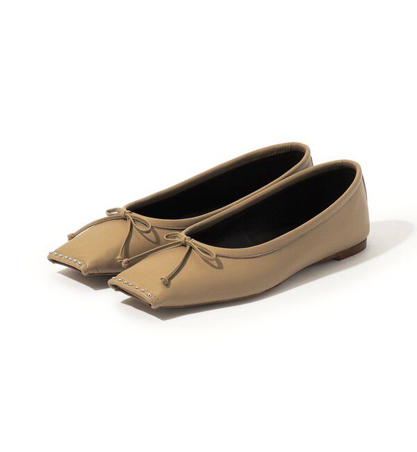 TOMORROWLAND GOODS「CHEMBUR SQ FLAT STUDS BALLET シューズ」|バレエシューズ|