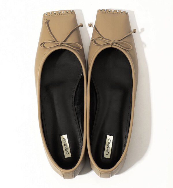 TOMORROWLAND GOODS「CHEMBUR SQ FLAT STUDS BALLET シューズ」|バレエシューズ|
