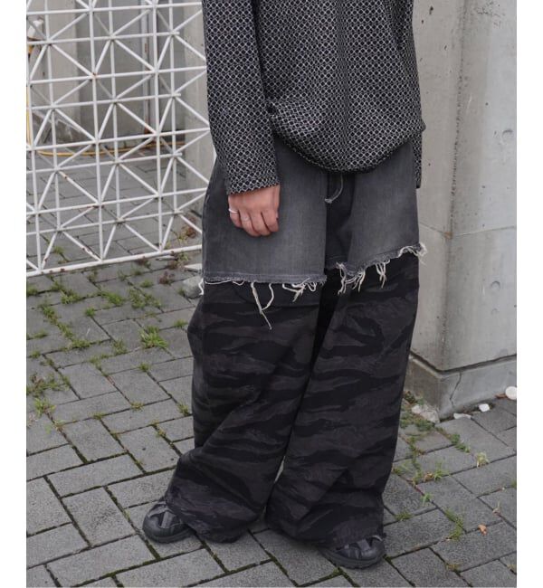 JOINT WORKS「DISCOVERED / ディスカバード LAYERED ARMY DENIM PANTS」|デニム|