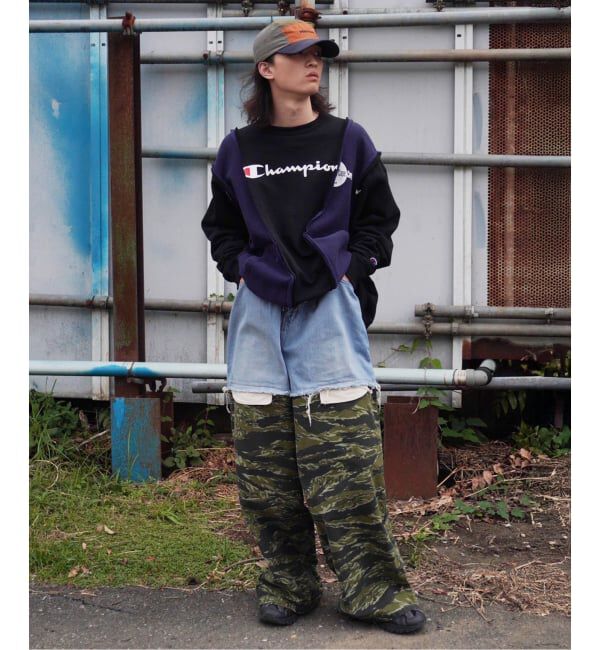 JOINT WORKS「DISCOVERED / ディスカバード LAYERED ARMY DENIM PANTS」|デニム|