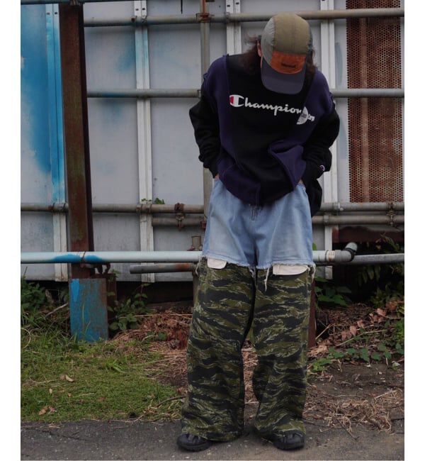 JOINT WORKS「DISCOVERED / ディスカバード LAYERED ARMY DENIM PANTS」|デニム|