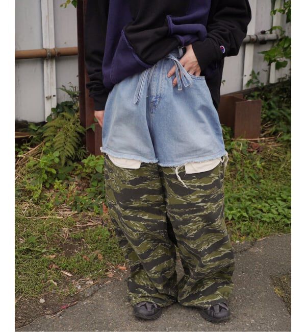JOINT WORKS「DISCOVERED / ディスカバード LAYERED ARMY DENIM PANTS」|デニム|