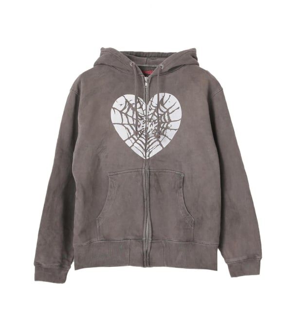 JOINT WORKS「Little Willow / リトルウィロー 別注 HEART SPIDER ZIP HOODIE」|パーカー|ブラック