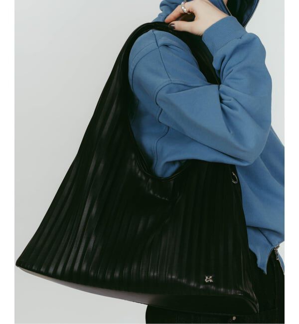 JOINT WORKS「Knuth Marf/クヌースマーフ leather pleats bag」|ショルダー・メッセンジャー|ブラック