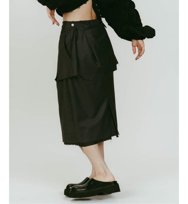 JOINT WORKS「Knuth Marf/クヌースマーフ cut layered mid length skirt」|スカート|