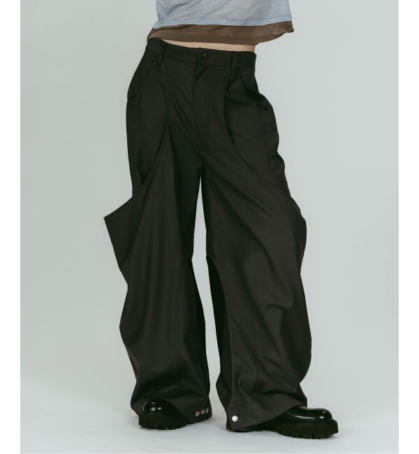 JOINT WORKS「Knuth Marf/クヌースマーフ high-boot detail pants」|スラックス|グレー