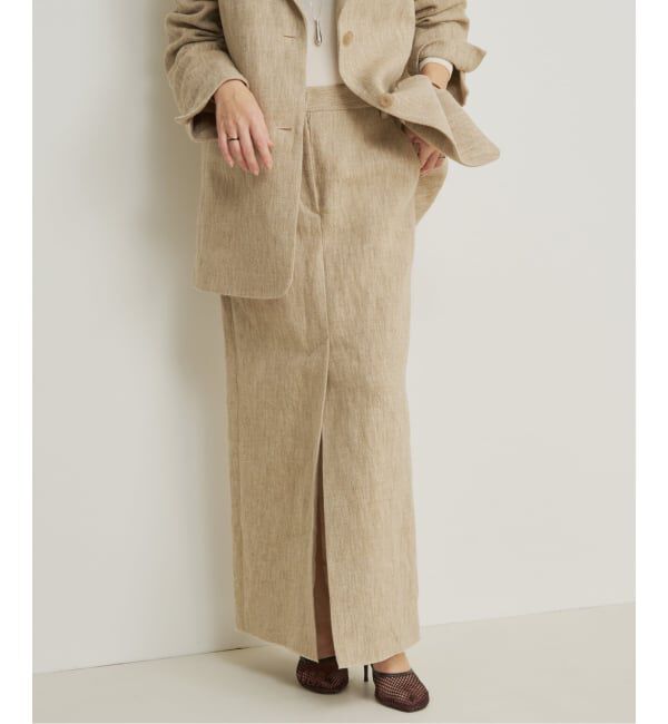 Plage「《予約》R&rsquo;IAM BALI 麻混ツイード スカート」|スカート|