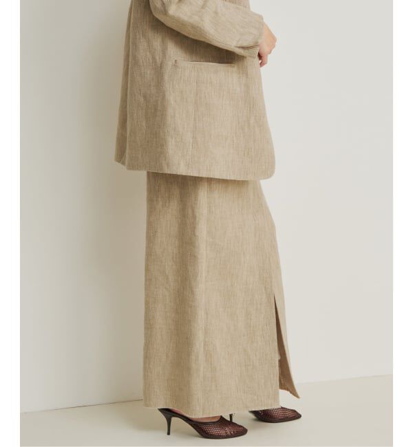 Plage「《予約》R&rsquo;IAM BALI 麻混ツイード スカート」|スカート|