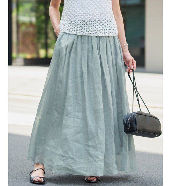 IENA「ラミーギャザーロングスカート」|スカート|
