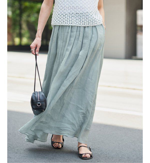 IENA「ラミーギャザーロングスカート」|スカート|