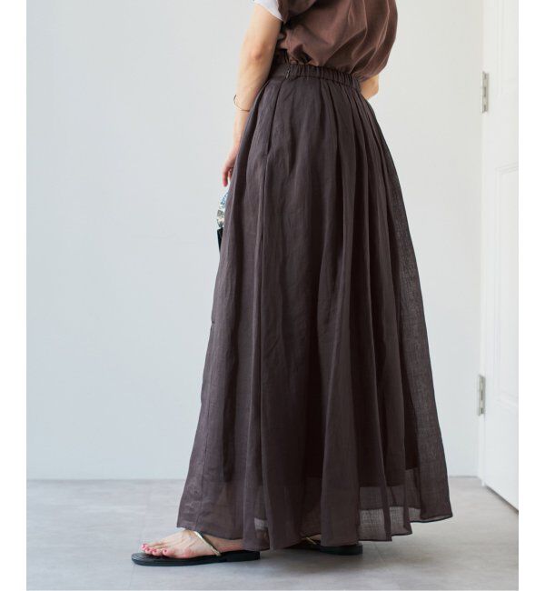 IENA「ラミーギャザーロングスカート」|スカート|