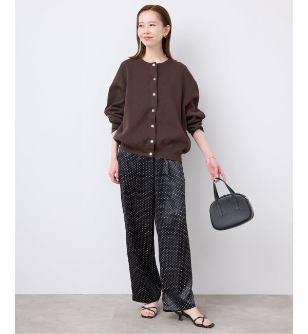 SLOBE IENA「《WEB限定/追加3》ダブルフェイスジャージースナップカーディガン」|カーディガン|