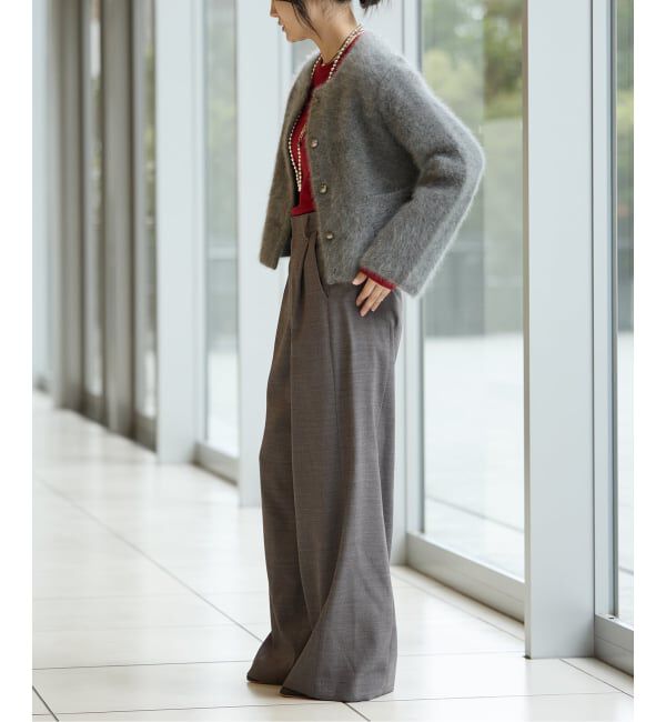 IENA LA BOUCLE「IENA LA BOUCLE サイロウーステッドツイルタックパンツ」|スラックス|