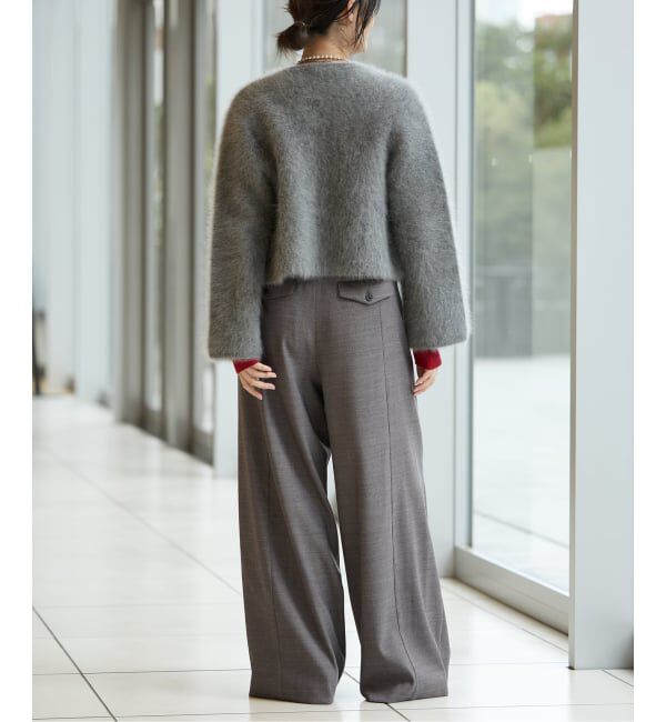 IENA LA BOUCLE「IENA LA BOUCLE サイロウーステッドツイルタックパンツ」|スラックス|