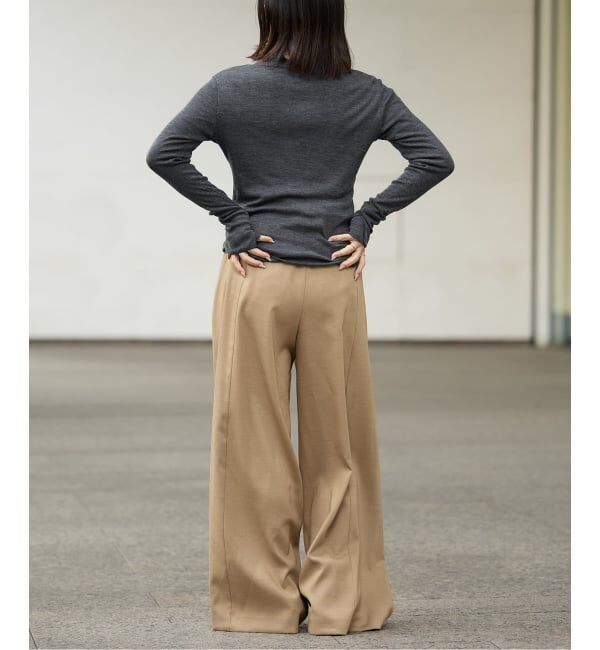 IENA LA BOUCLE「IENA LA BOUCLE サイロウーステッドツイルタックパンツ」|スラックス|