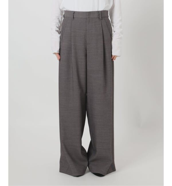 IENA LA BOUCLE「IENA LA BOUCLE サイロウーステッドツイルタックパンツ」|スラックス|