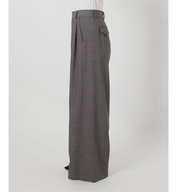 IENA LA BOUCLE「IENA LA BOUCLE サイロウーステッドツイルタックパンツ」|スラックス|