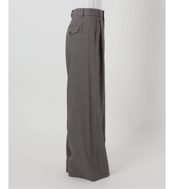 IENA LA BOUCLE「IENA LA BOUCLE サイロウーステッドツイルタックパンツ」|スラックス|