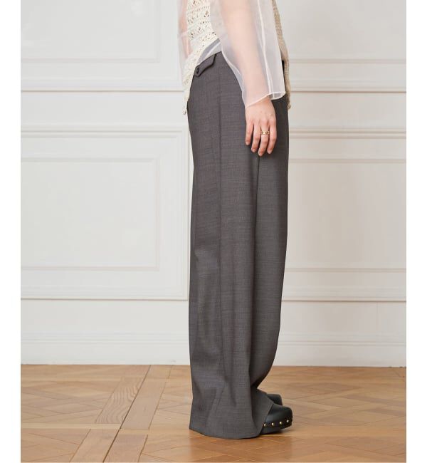 IENA LA BOUCLE「IENA LA BOUCLE サイロウーステッドツイルタックパンツ」|スラックス|