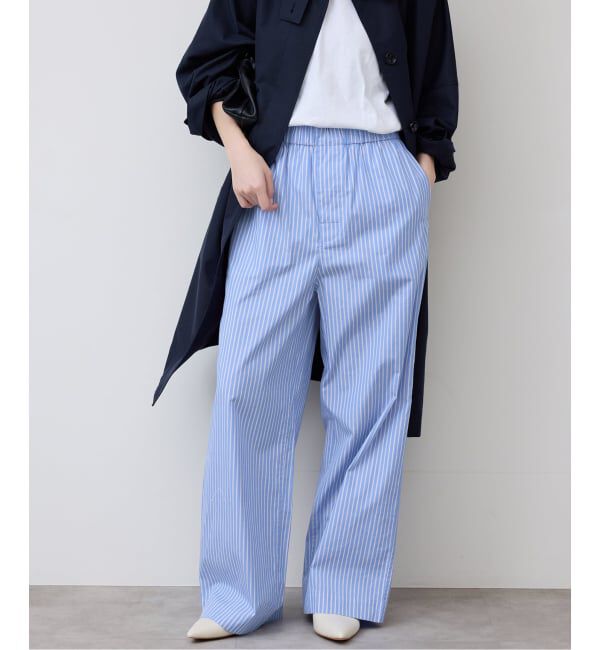 SLOBE IENA「ストライプパジャマパンツ」|スラックス|