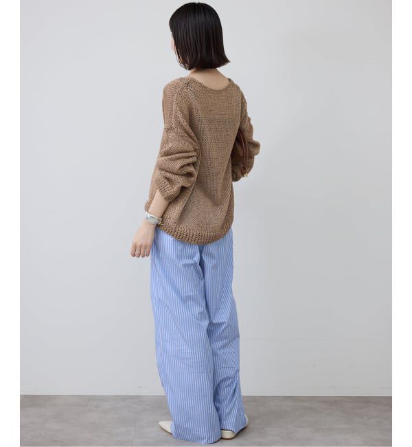 SLOBE IENA「ストライプパジャマパンツ」|スラックス|