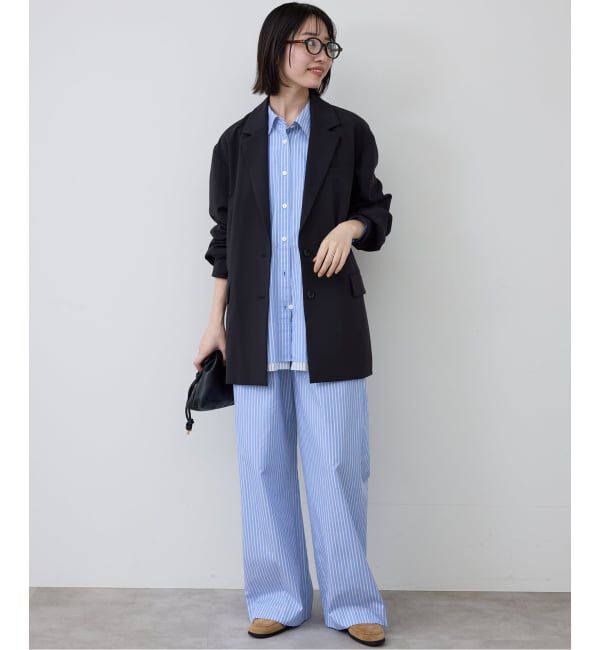 SLOBE IENA「ストライプパジャマパンツ」|スラックス|