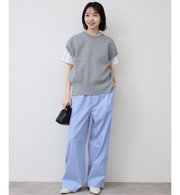 SLOBE IENA「ストライプパジャマパンツ」|スラックス|