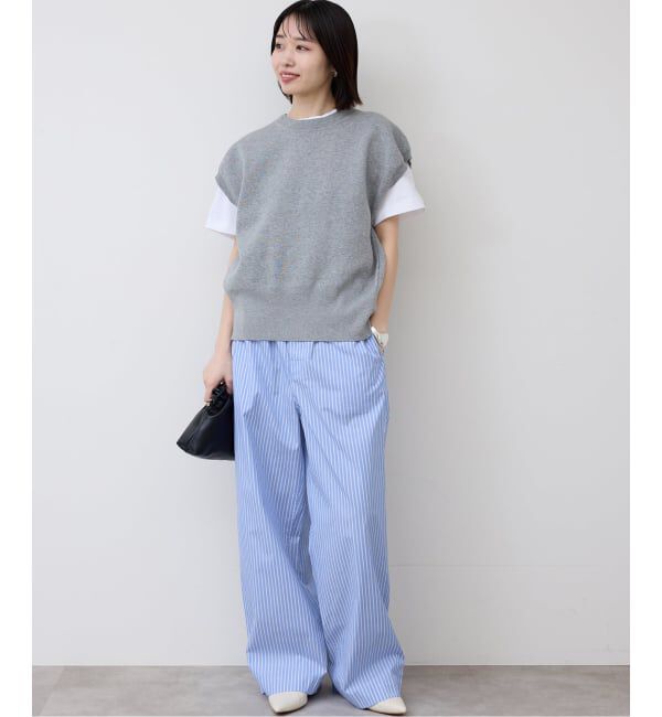 SLOBE IENA「ストライプパジャマパンツ」|スラックス|