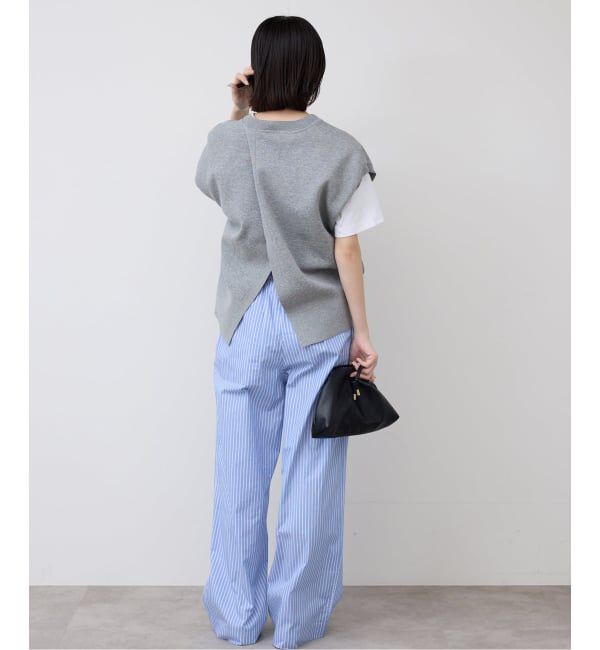 SLOBE IENA「ストライプパジャマパンツ」|スラックス|