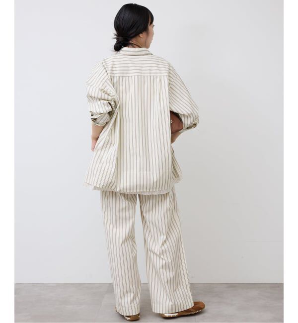 SLOBE IENA「ストライプパジャマパンツ」|スラックス|