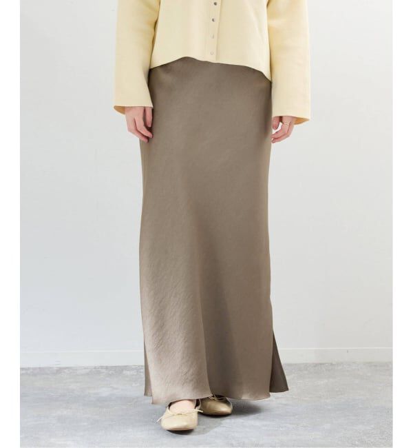 IENA「《追加17》ダブルサテンスカート」|スカート|