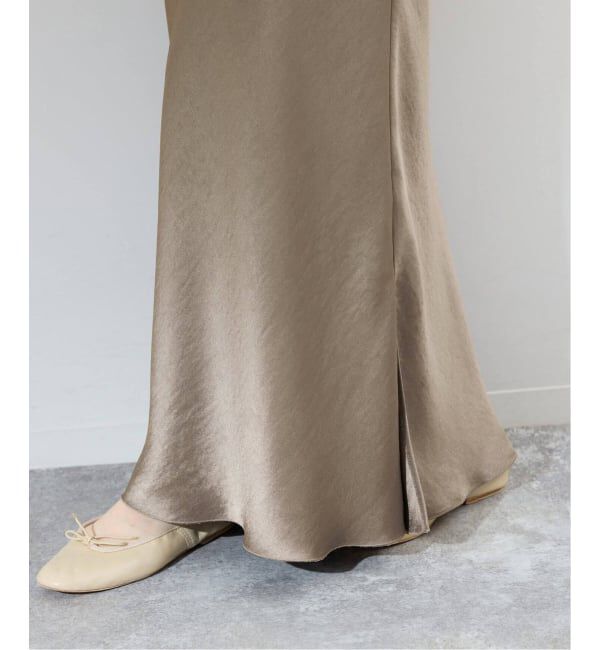 IENA「《追加17》ダブルサテンスカート」|スカート|