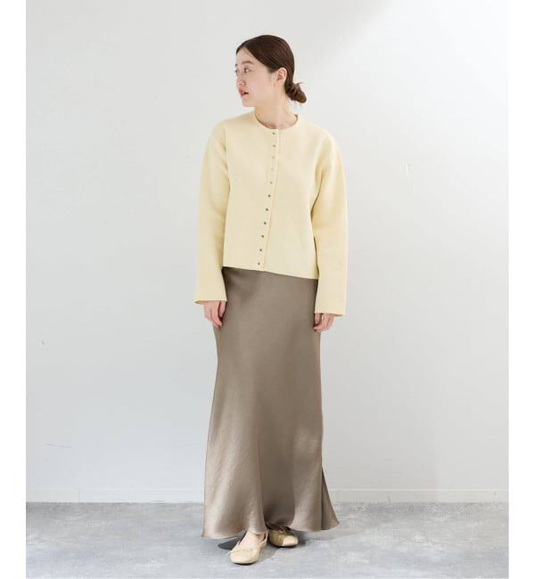 IENA「《追加17》ダブルサテンスカート」|スカート|