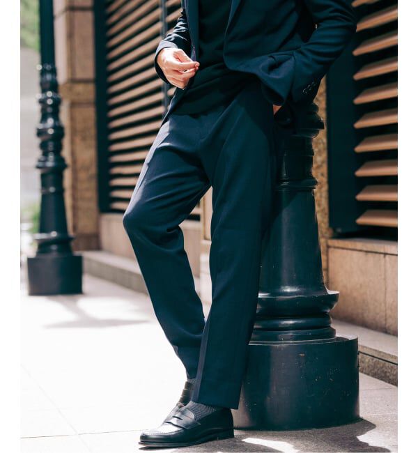 EDIFICE「ドライダブルクロス スラックス【セットアップ着用可能】」|スラックス|ネイビー