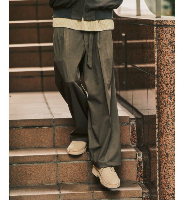 417 EDIFICE「TRW  ベルテッドパンツ」|スラックス|