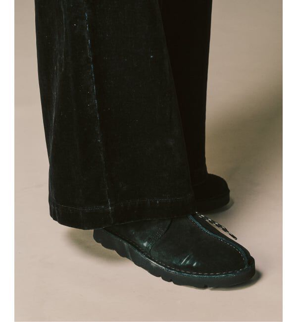 417 EDIFICE「ベロアデニム フレアワークパンツ」|スラックス|