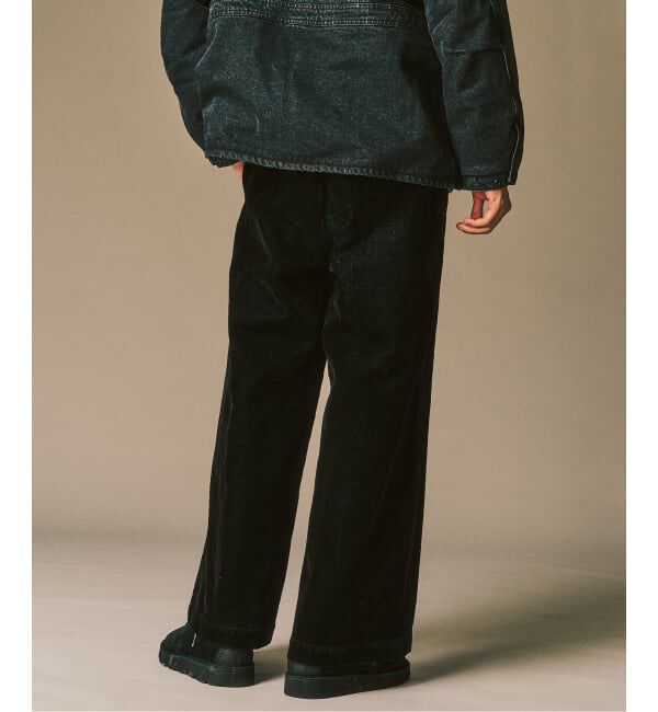 417 EDIFICE「ベロアデニム フレアワークパンツ」|スラックス|